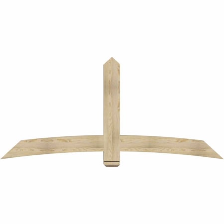Ekena Millwork Bellingham Rough Sawn Timber Gable Bracket, Douglas Fir, 84"W x 38"H x 6"D x 6"F, 11/12 Pitch GBW084X38X0606BEL00RDF
